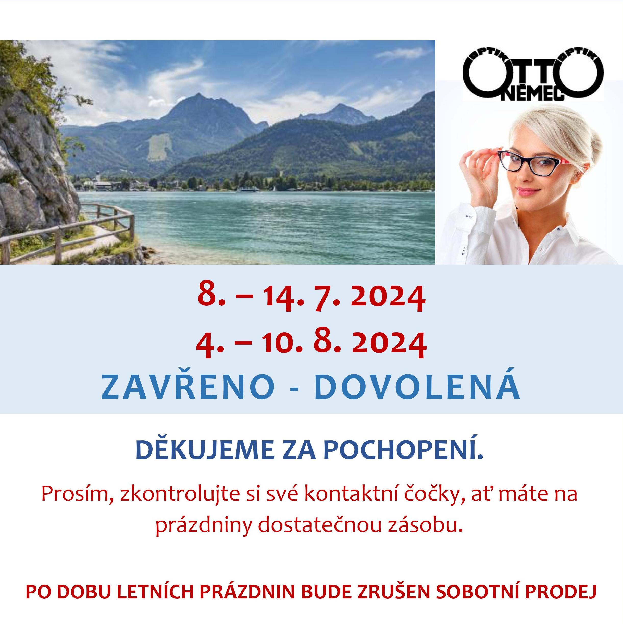 dovolená zavřeno prázdniny 2024 f